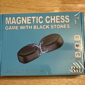 Magnetic Chess Game with Black Stones